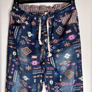 Pull On Drawstring Tribals Americana Print Denim By My Wardrobes See Measurement